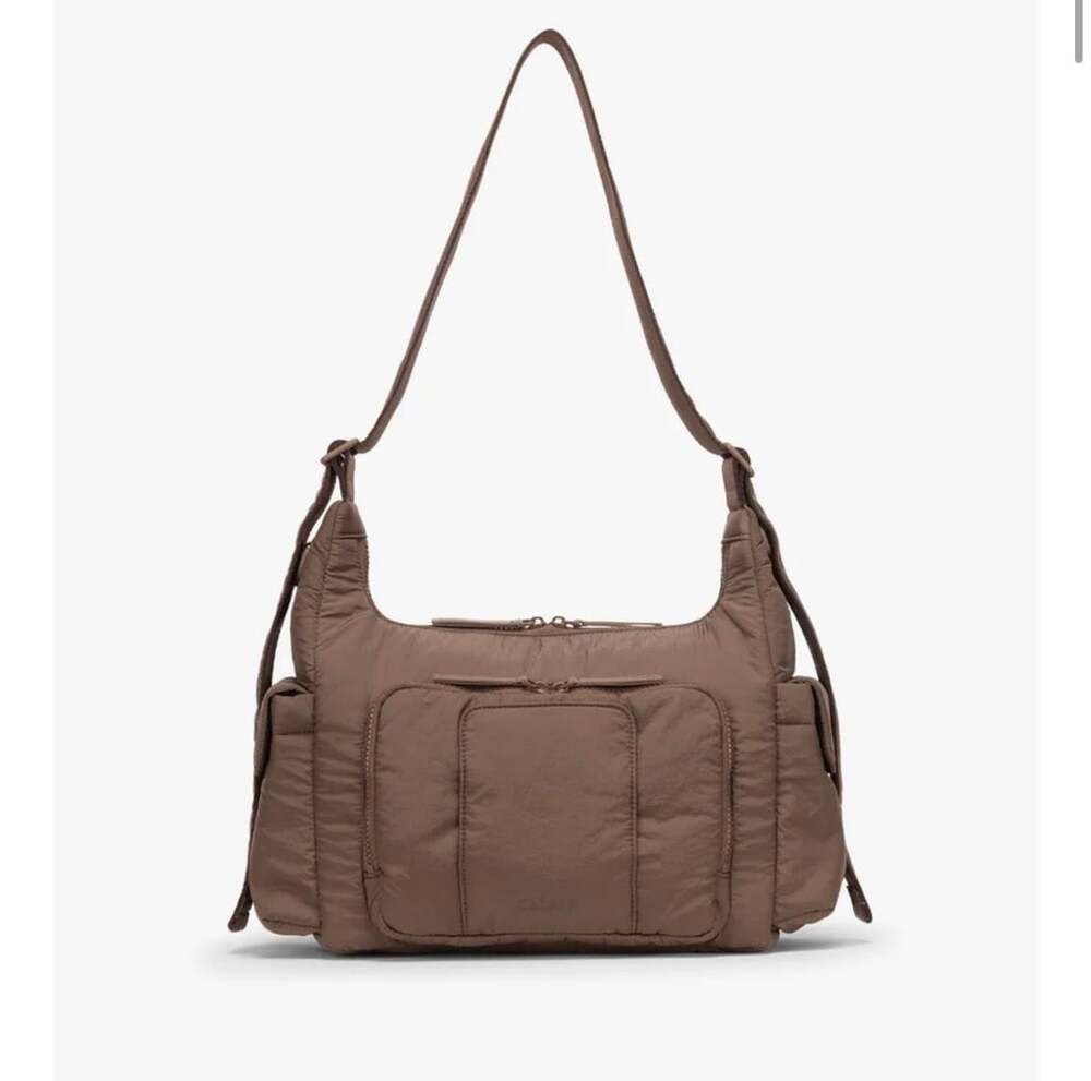 Calpak Crossbody Diaper Bag in Hazelnut Brown Puffer Baby Bag